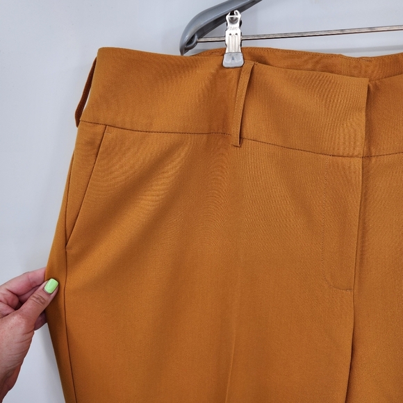 Lane Bryant The Perfect Drape Wide Leg Pant Womens Size 24 High Rise Marigold - Picture 4 of 9